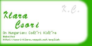 klara csori business card